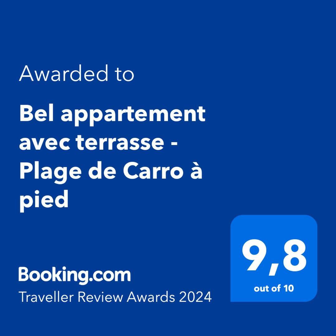 Bel Appartement Avec Terrasse - Plage De Carro A Pied 马蒂格 外观 照片